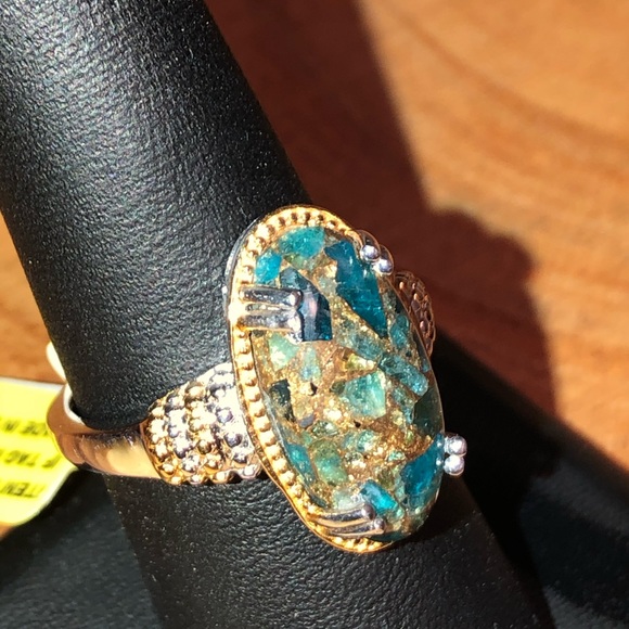 SOLD NWT Matrix Neon Apatite Route Ring - Picture 4 of 8